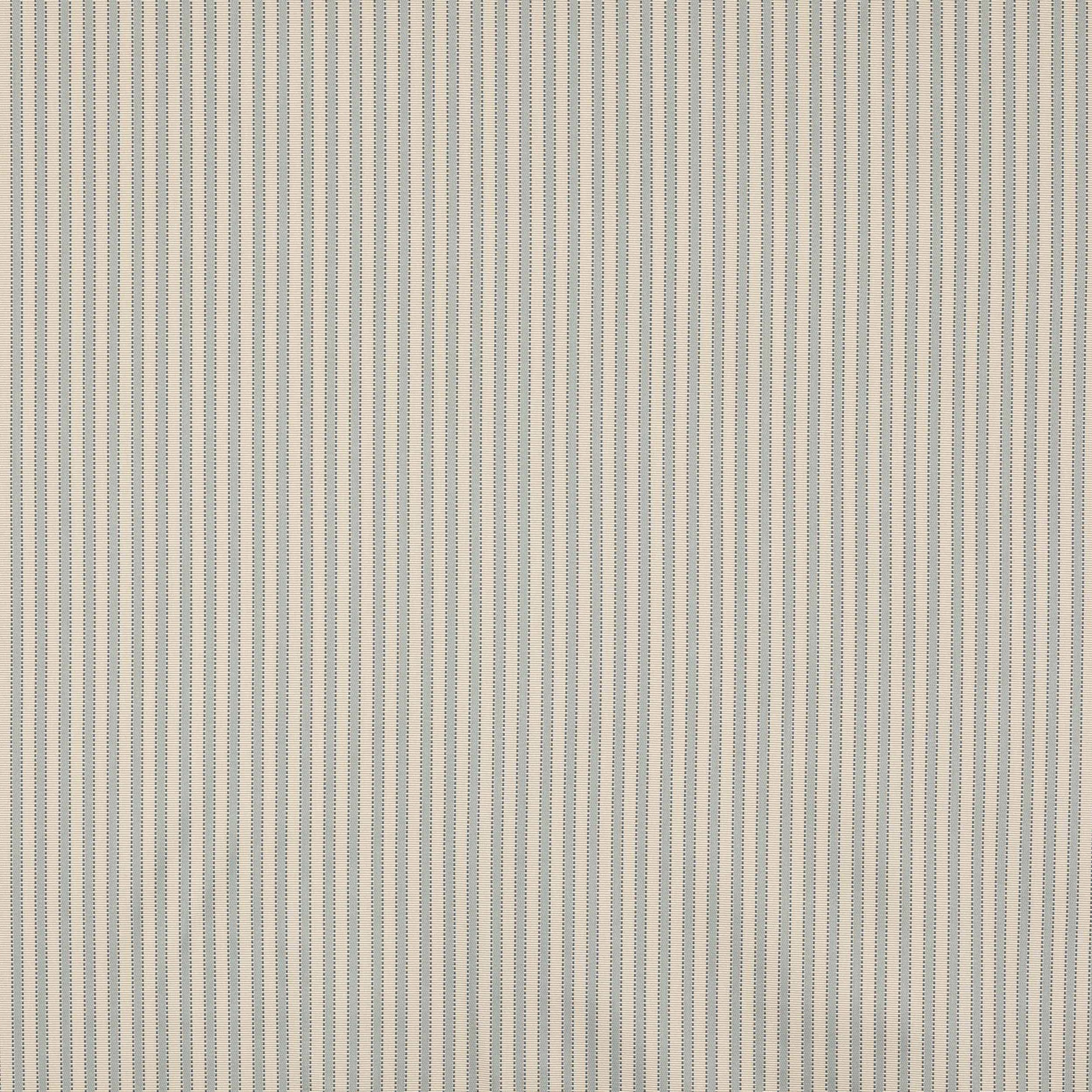 Pale fabric swatch with fine celeste blue pinstripes and a light ground