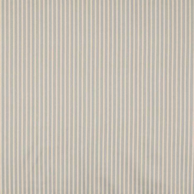 Pale fabric swatch with fine celeste blue pinstripes and a light ground