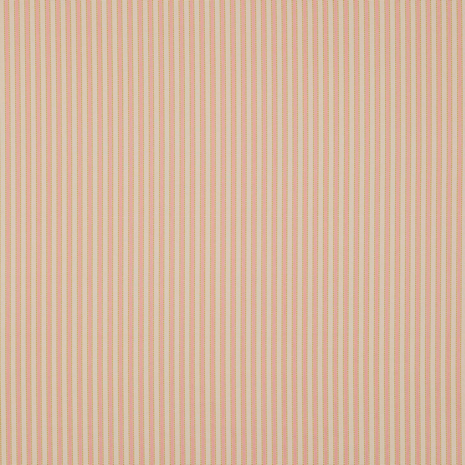 Fine vertical pink and cream striped fabric swatch with a soft pastel tone