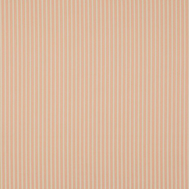 Fine vertical pink and cream striped fabric swatch with a soft pastel tone