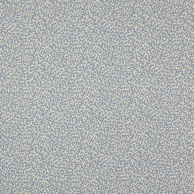 Soft ciel blue and cream small-scale abstract patterned fabric swatch