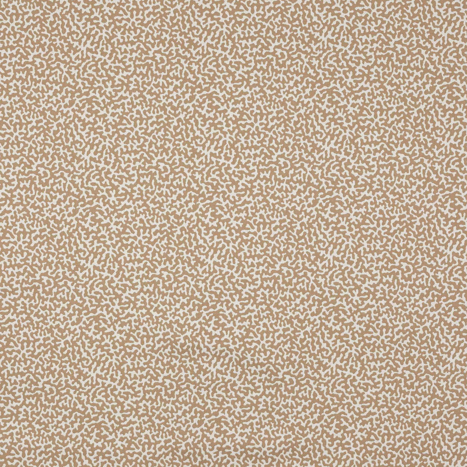 Close-up of warm beige Apolline Dune fabric with tiny organic all-over pattern