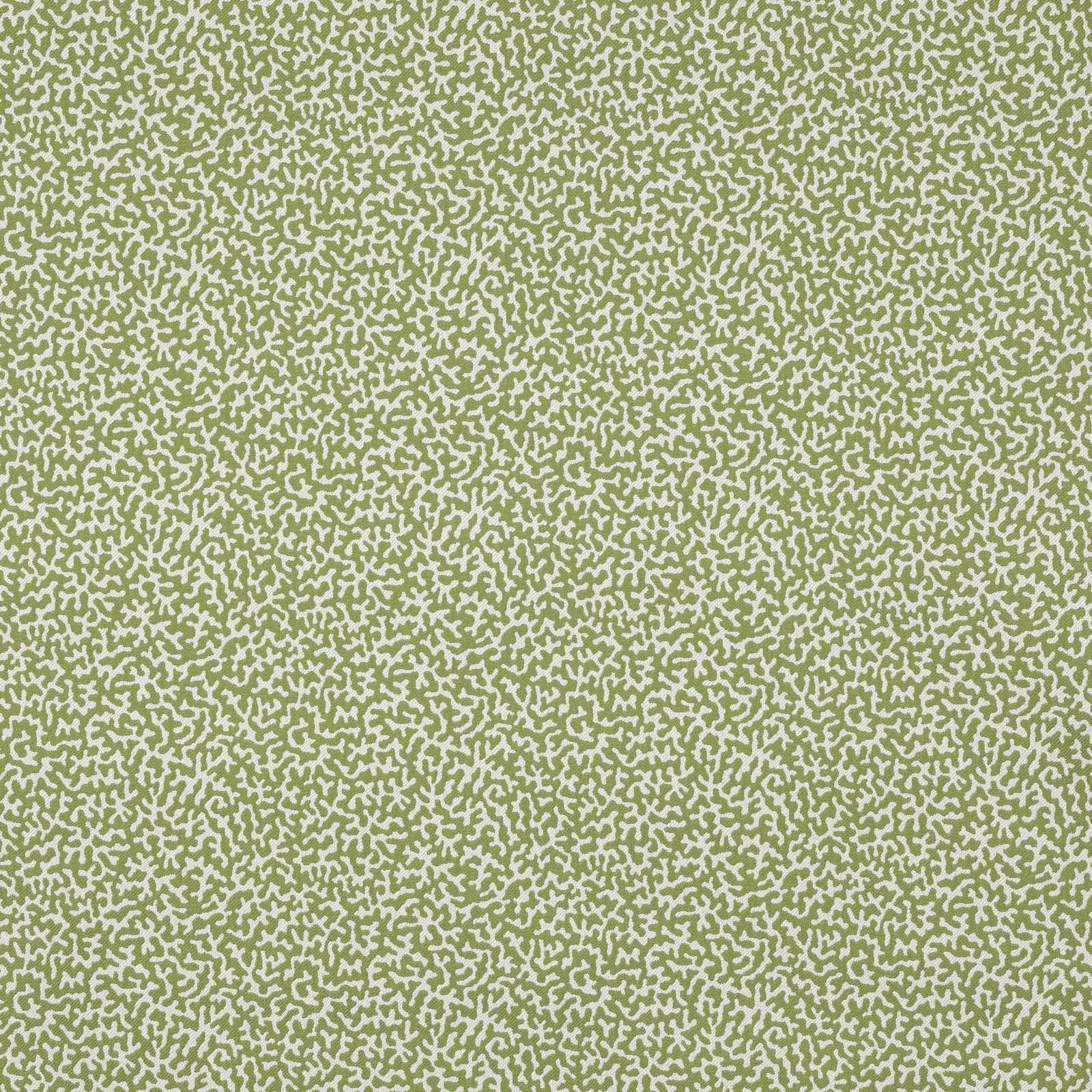 Small abstract kiwi green pattern on a pale ground, woven fabric swatch