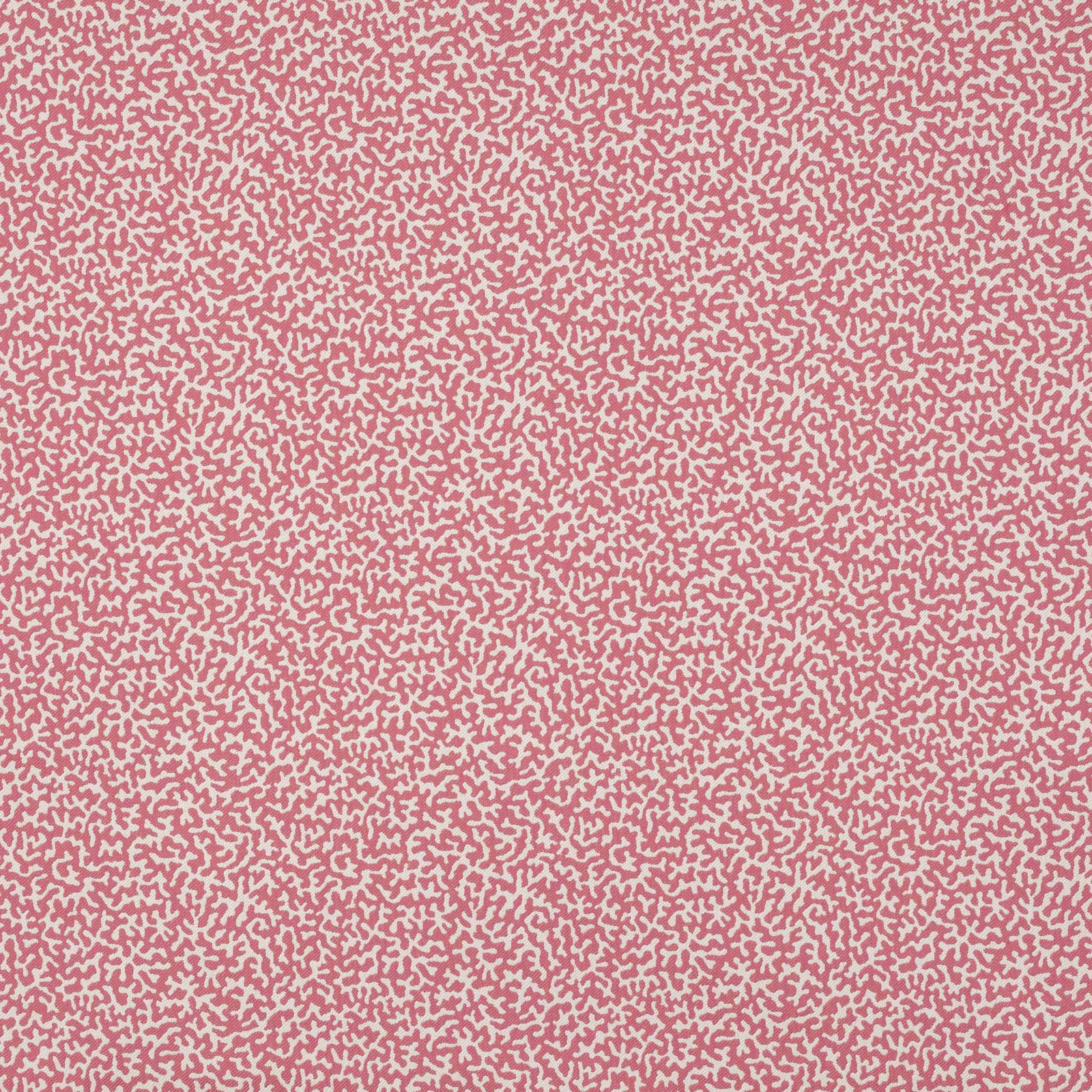 Small coral-pink damask pattern on a pale ground, tightly repeated