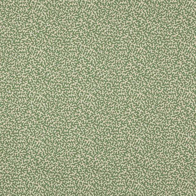 Soft sage green fabric with a tiny cream abstract all-over pattern