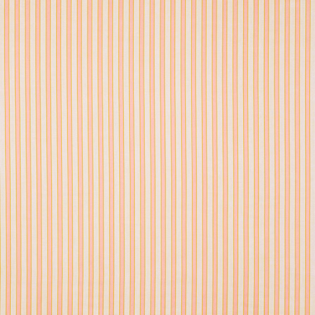 Pale vertical stripe fabric in blush pink, apricot and cream on a light ground