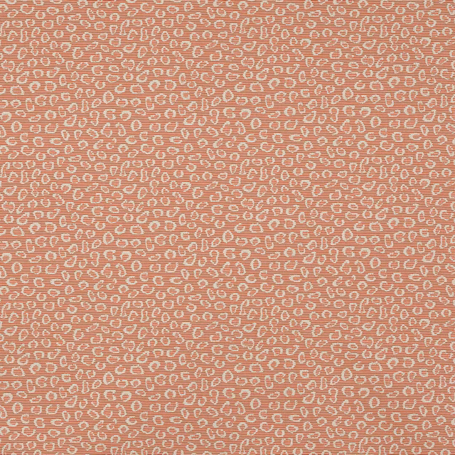 Apricot coral woven fabric with small looped all-over pattern