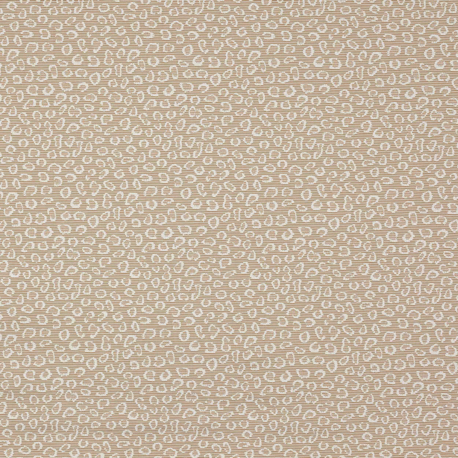 Soft beige woven fabric with tiny looped cream motif across the surface
