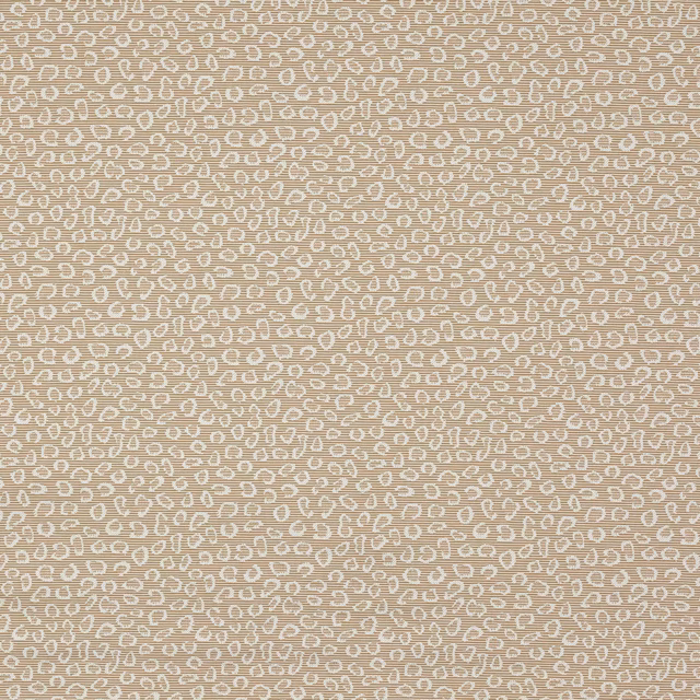Soft beige woven fabric with tiny looped cream motif across the surface