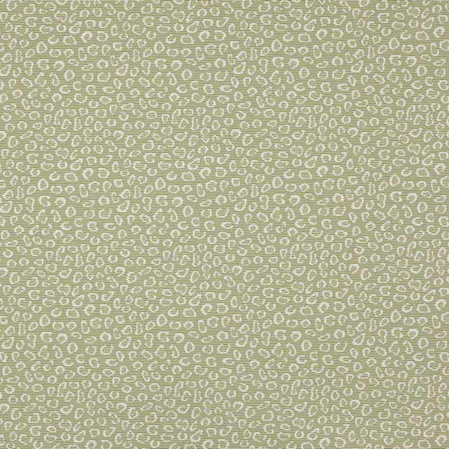 Soft sage green woven fabric with tiny looping abstract pattern