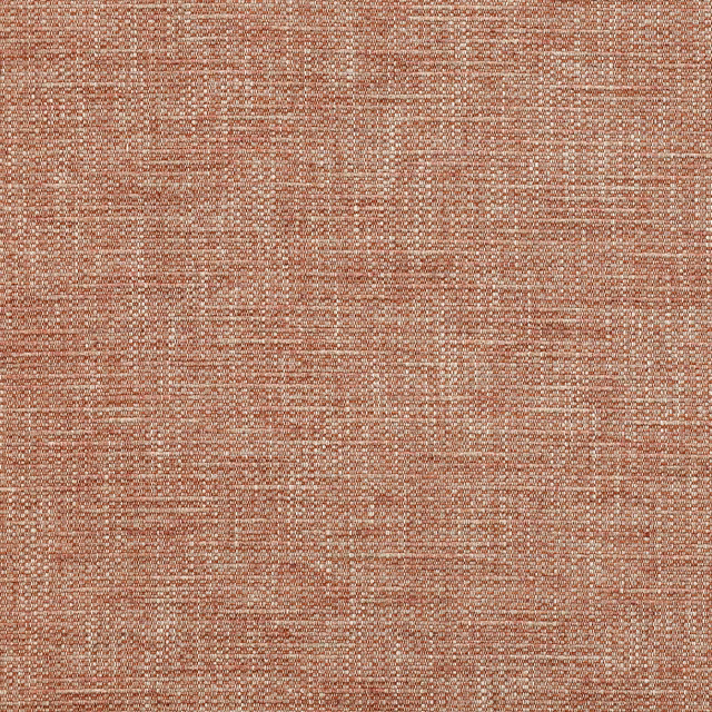 Close-up of softly mottled terracotta woven fabric with fine texture