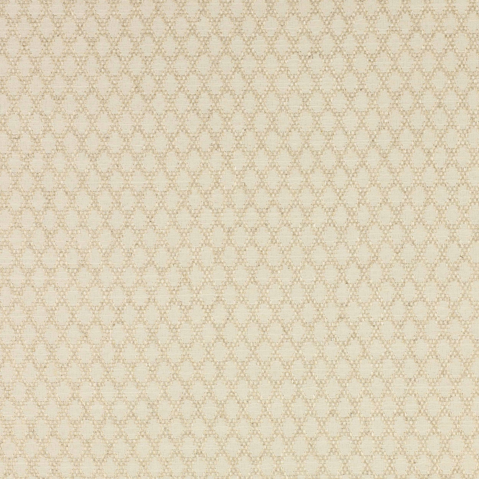 Cream-beige woven fabric with a small diamond lattice texture