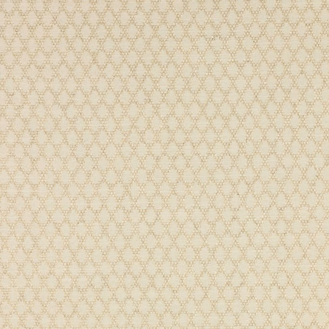 Cream-beige woven fabric with a small diamond lattice texture