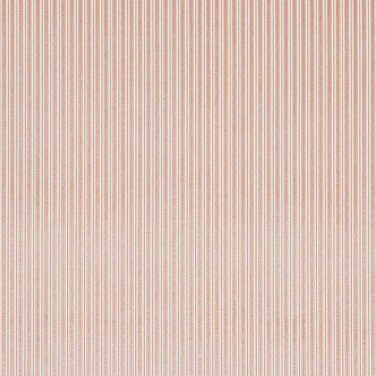 Soft dragee pink vertical pinstripe fabric with a lightly speckled weave