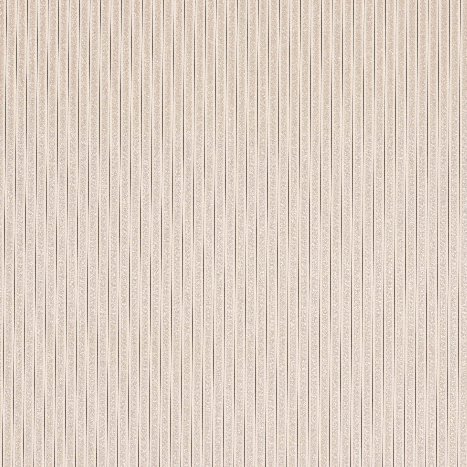 Pale cream vertical striped fabric swatch with fine textured weave