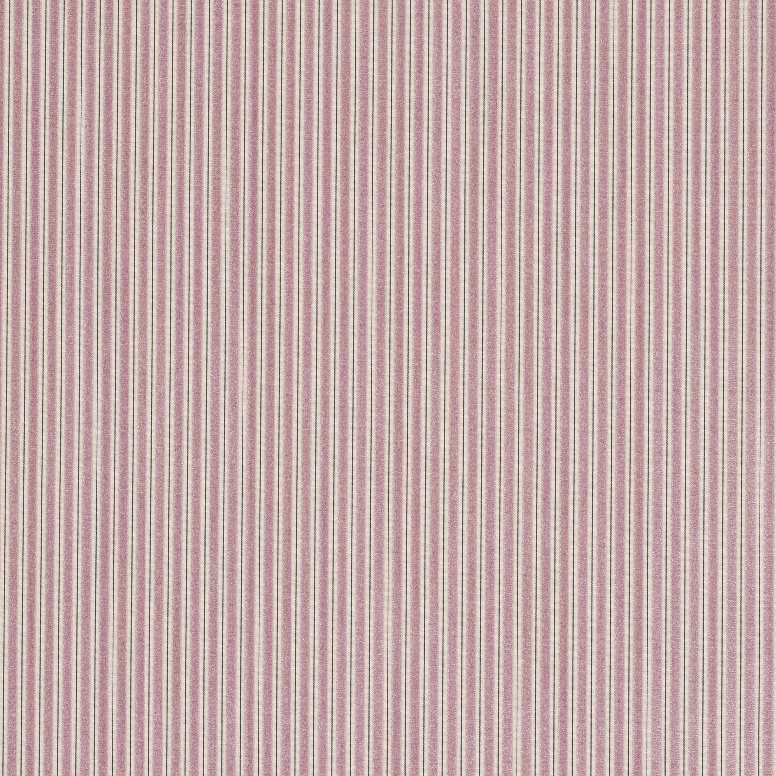 Vertical lilac-pink striped fabric with a fine textured weave