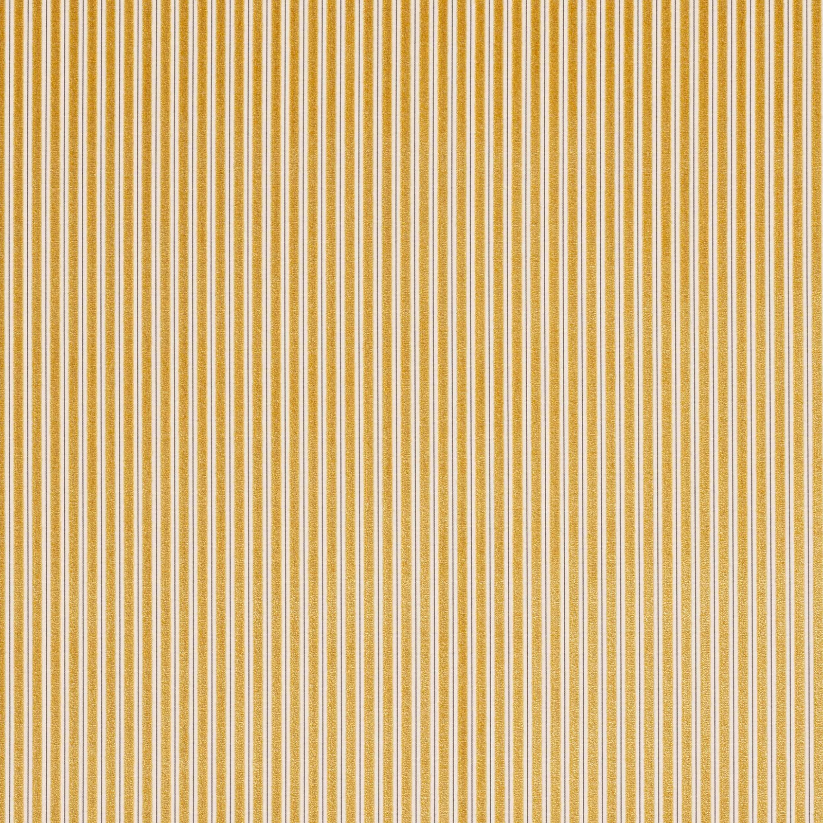 Fine vertical stripes in warm gold and cream on a tightly woven fabric