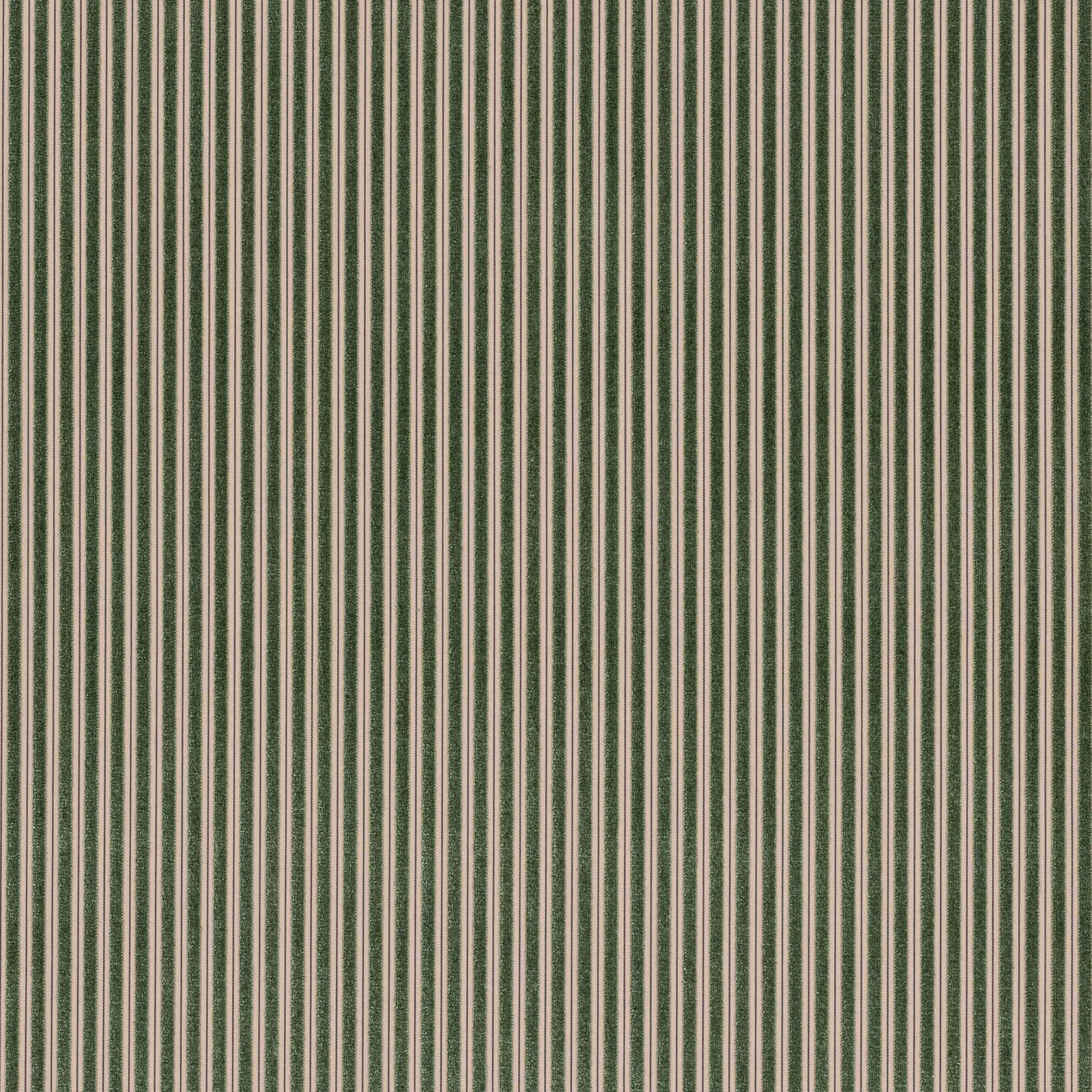 Fine olive green vertical stripes on a pale neutral woven fabric