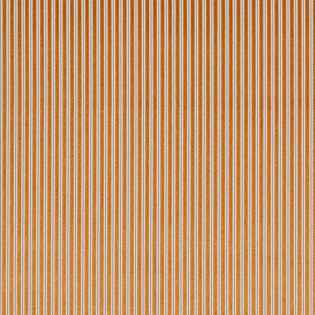 Vertical terracotta and ivory pinstripes on a textured woven fabric swatch