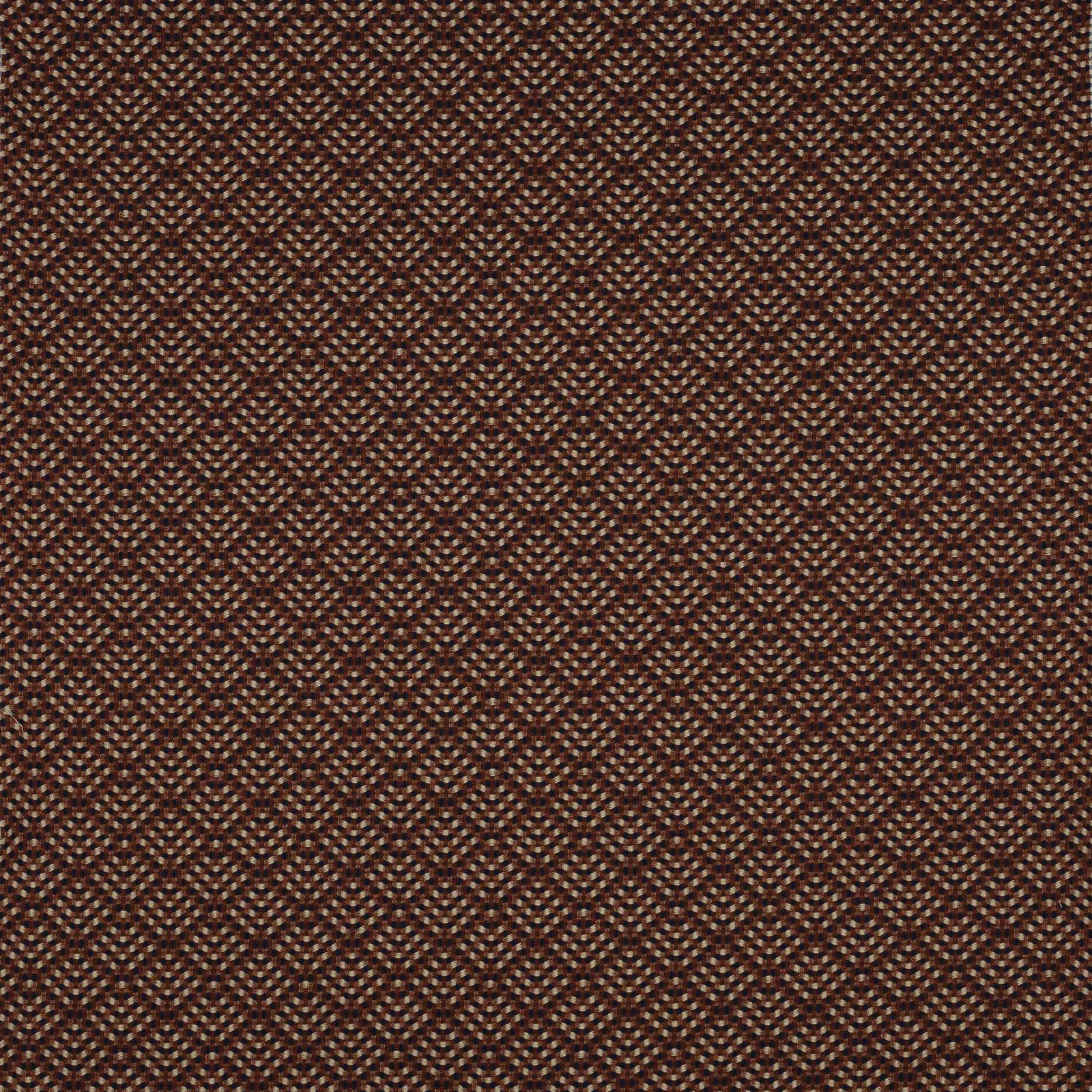 Close-up of a small-scale brown woven fabric with warm spice flecks