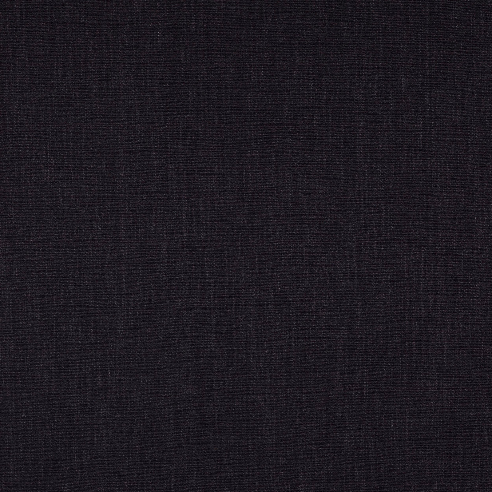 Close-up of deep ebony black woven fabric with fine linen texture