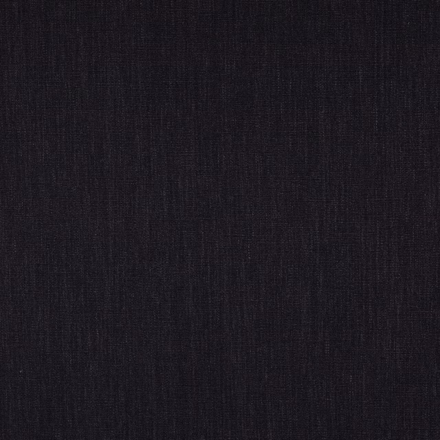 Close-up of deep ebony black woven fabric with fine linen texture