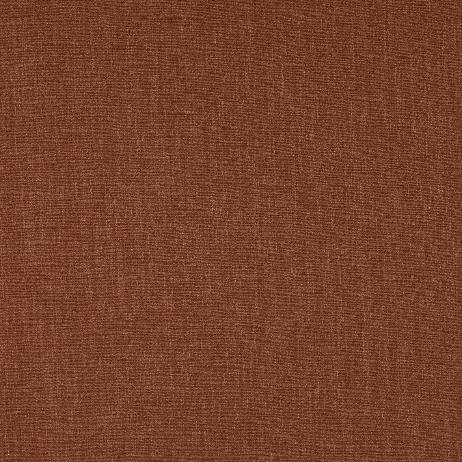 Warm rosewood brown plain woven fabric swatch with fine linen texture