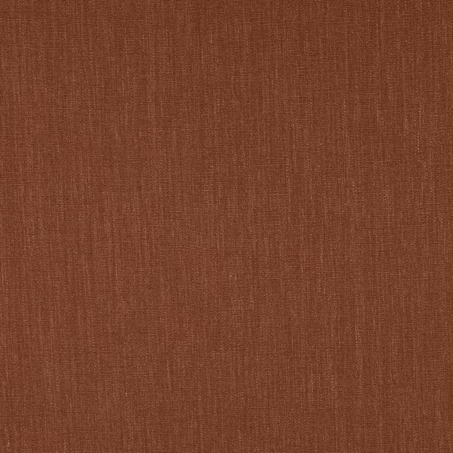 Warm rosewood brown plain woven fabric swatch with fine linen texture