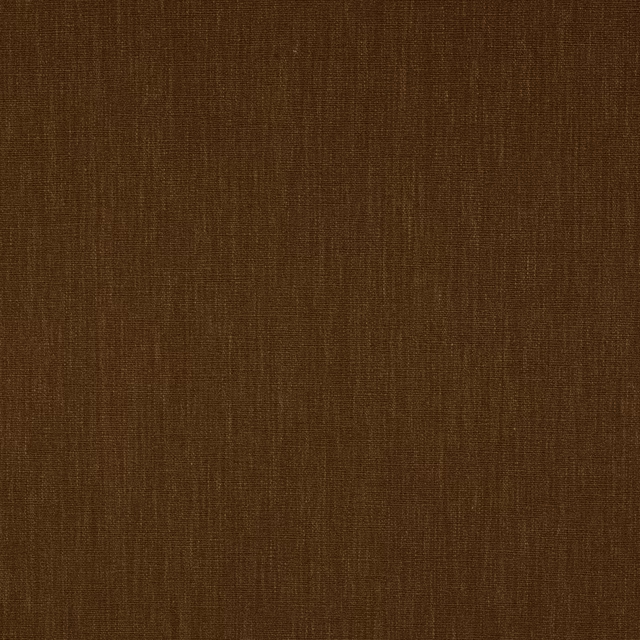 Deep brown plain-woven fabric swatch with a fine linen-like texture