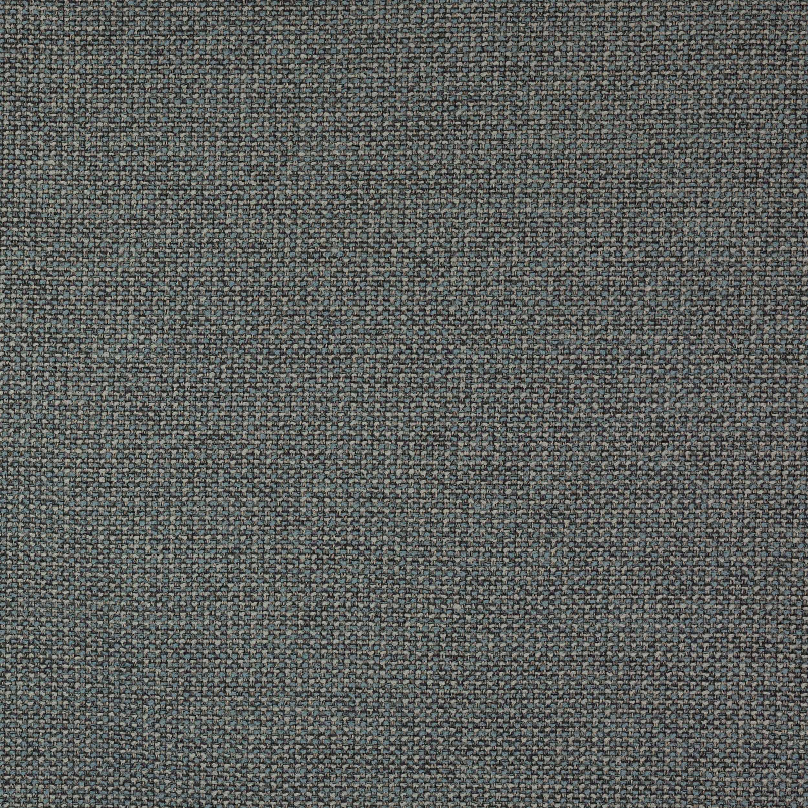 Close-up of a muted sky blue woven fabric with fine textured basket weave