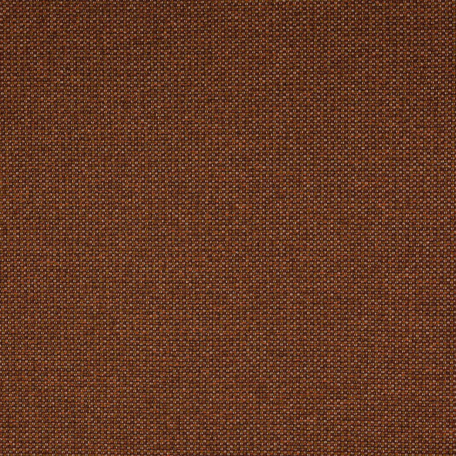 Close-up of warm spice-brown woven fabric with fine heathered texture