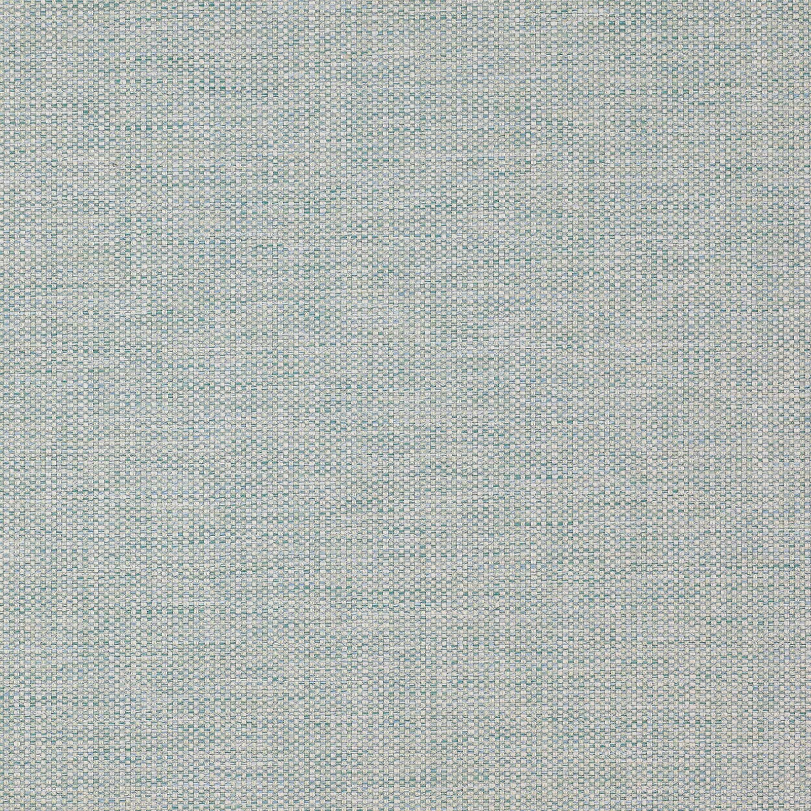 Close-up of a pale aqua woven fabric with fine speckled texture