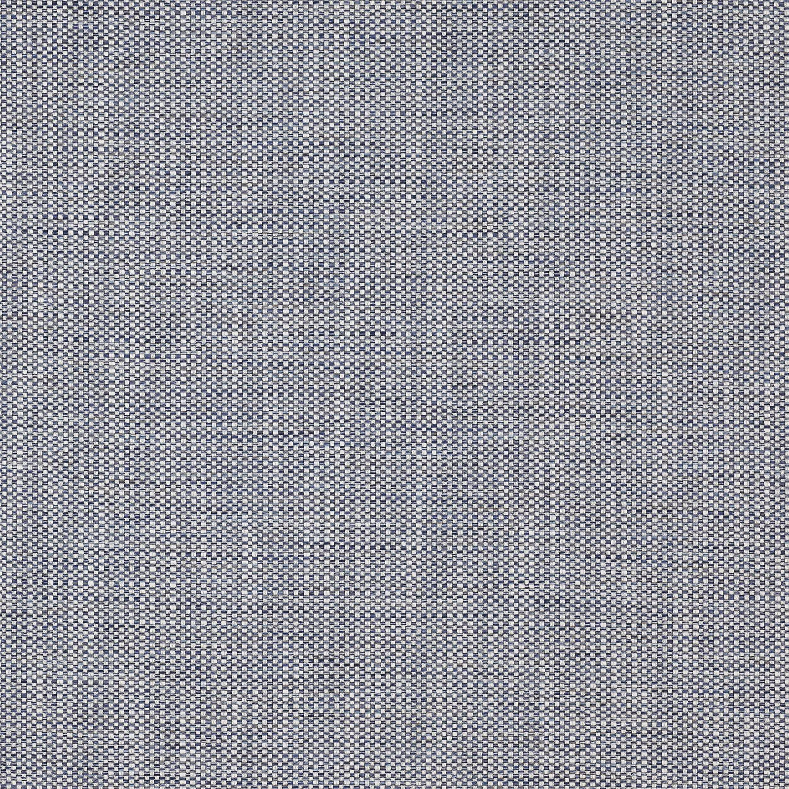 Close-up of a tightly woven soft blue-grey fabric with fine flecked texture