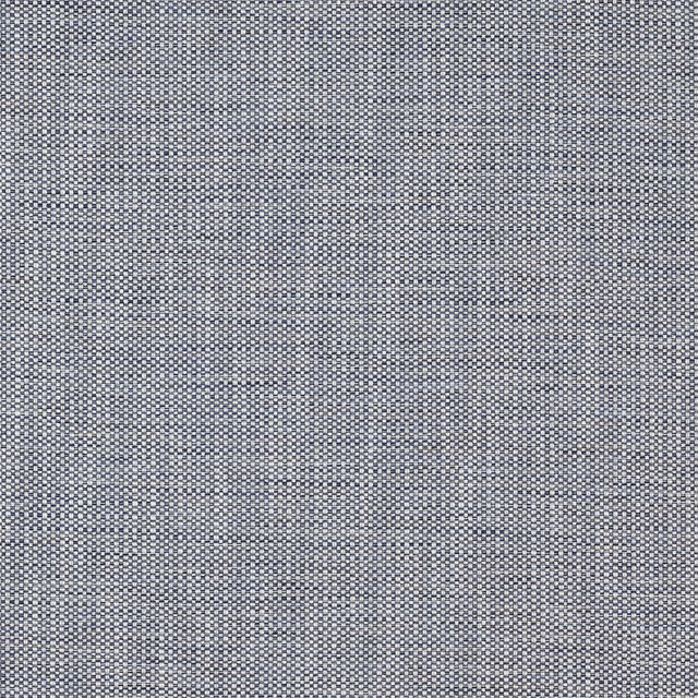 Close-up of a tightly woven soft blue-grey fabric with fine flecked texture