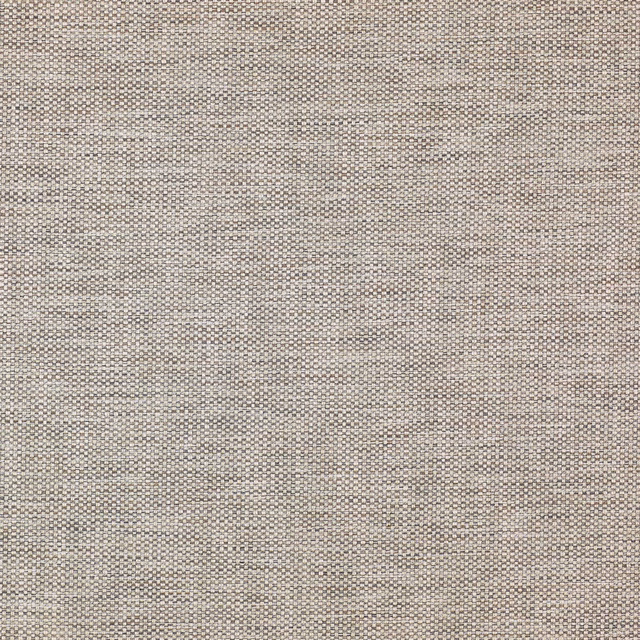 Close-up of a soft beige plain weave fabric with fine speckled texture