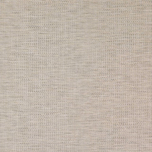 Close-up of a soft beige woven fabric with fine basket texture