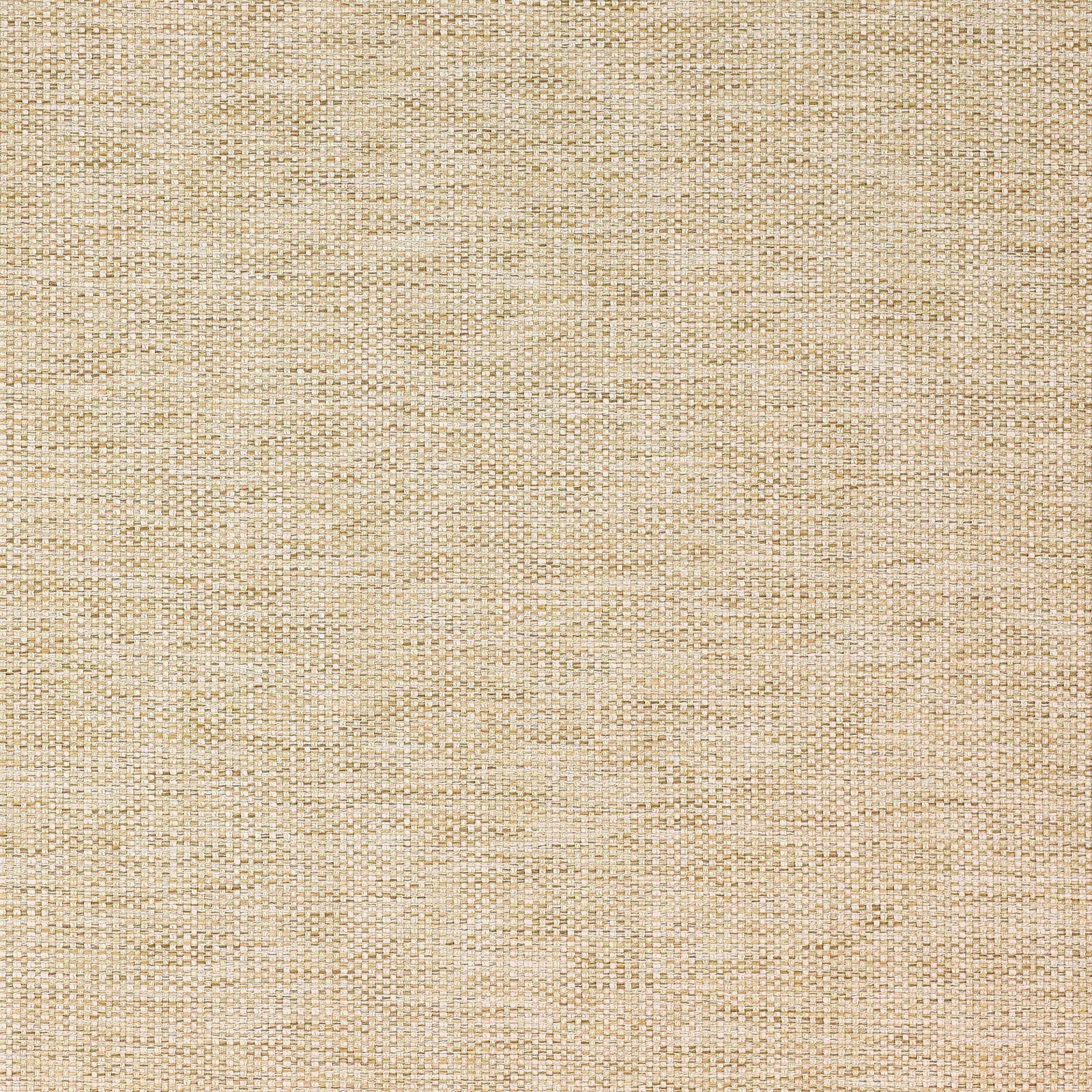 Close-up of warm oatmeal cream woven fabric with fine textured basket weave