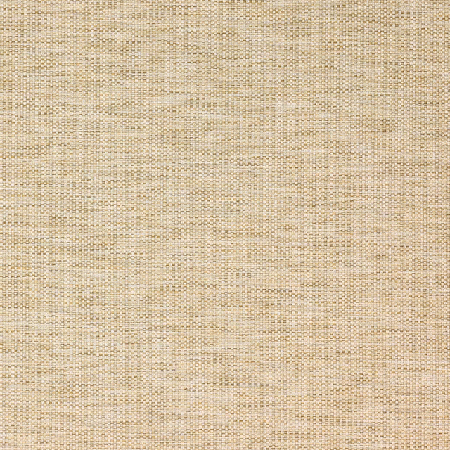 Close-up of warm oatmeal cream woven fabric with fine textured basket weave