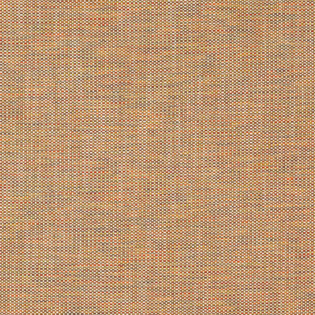 Close-up of a small woven fabric in muted red, green and beige checks