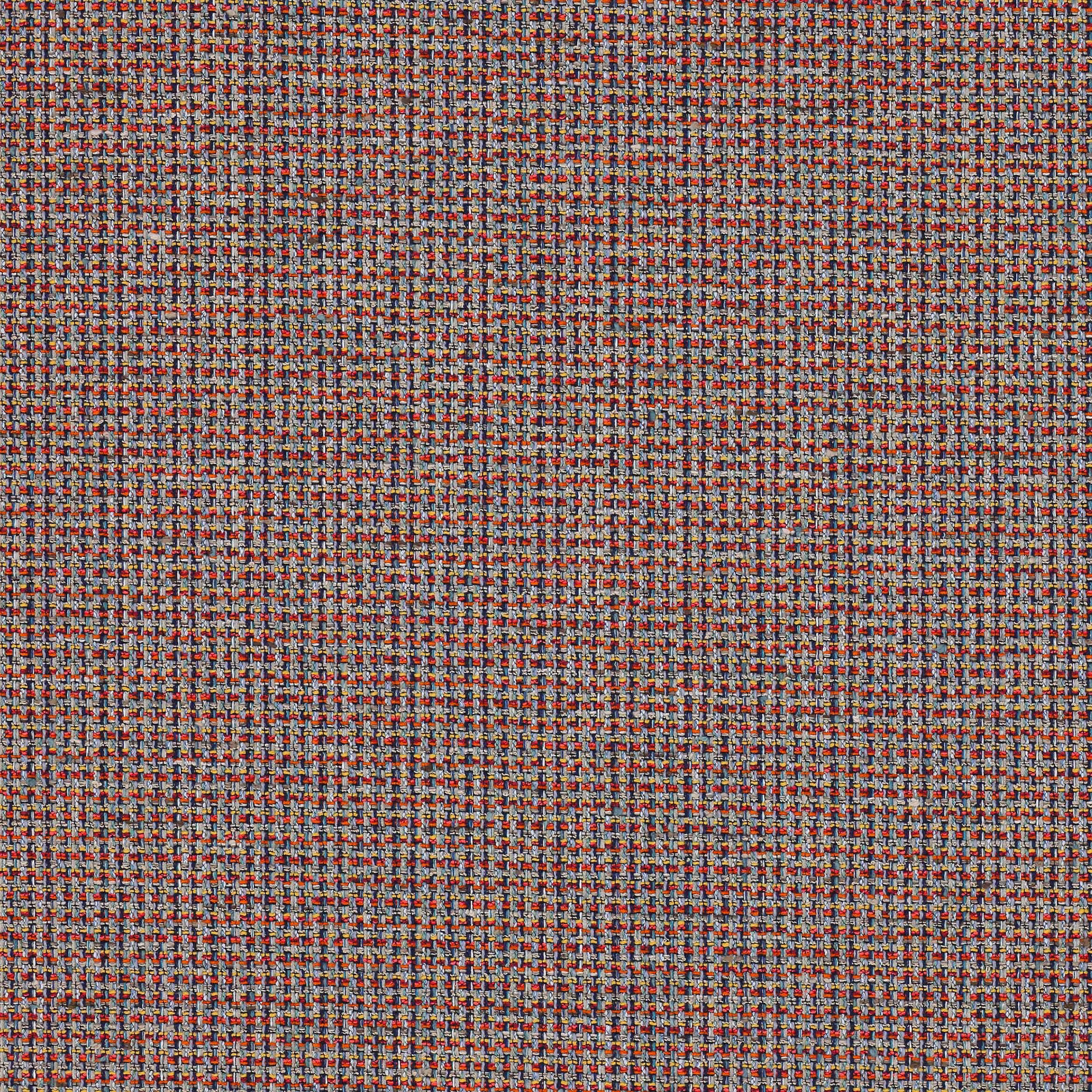 Close-up of indigo multicolour woven fabric with tiny check texture