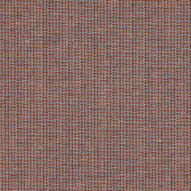 Close-up of indigo multicolour woven fabric with tiny check texture