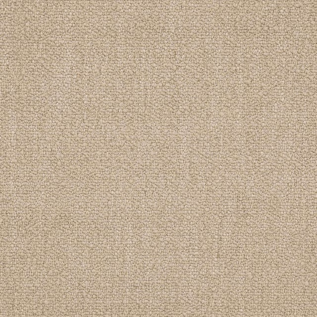 Close-up of warm birch beige woven fabric with fine pebble texture