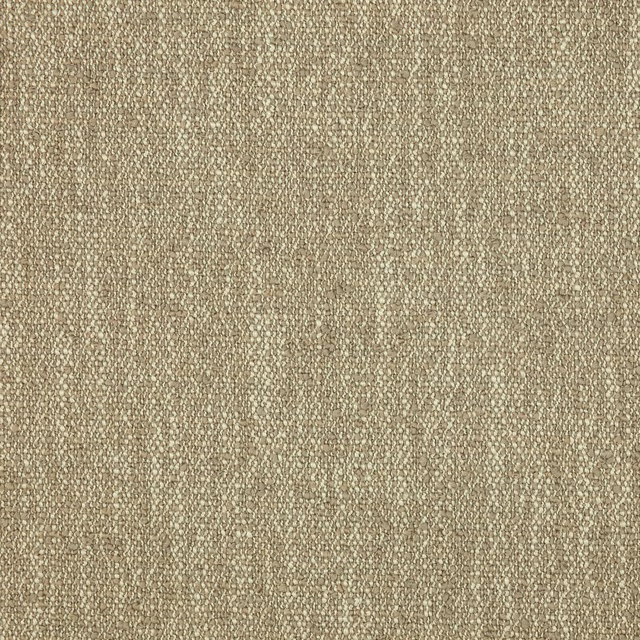 Close-up of warm camel beige woven fabric with a fine pebbled texture