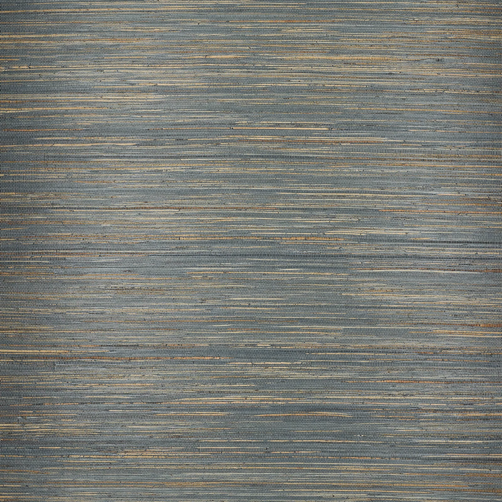 Midnight blue-grey wallpaper with fine horizontal hemp-textured lines and warm tan flecks