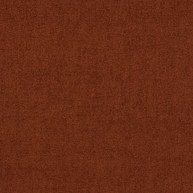 Close-up of a deep terracotta textured plain fabric with fine speckled weave