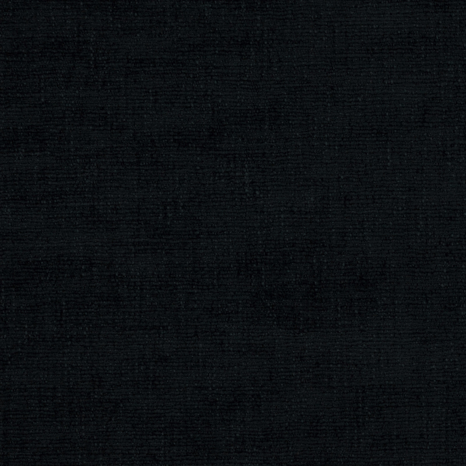 Dark charcoal black plain-woven fabric with a subtle matte, textured surface