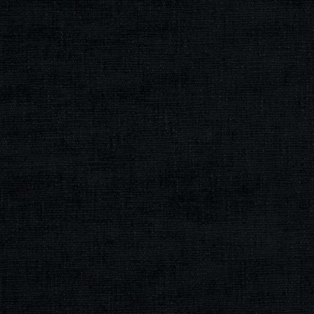 Dark charcoal black plain-woven fabric with a subtle matte, textured surface