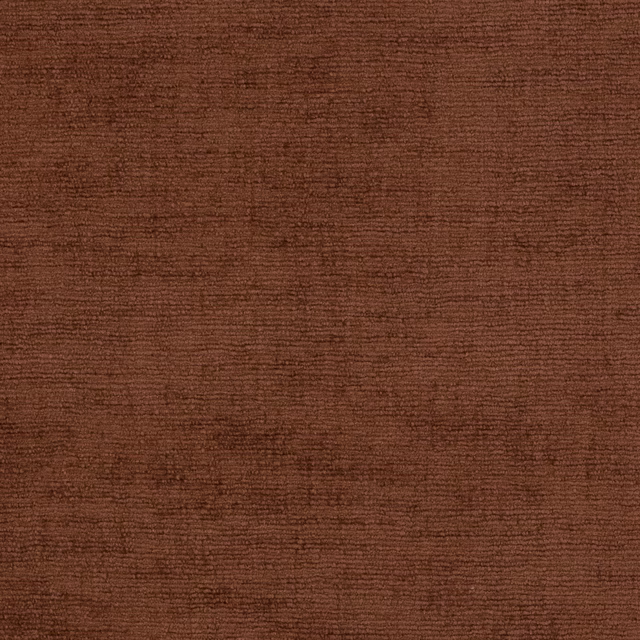 Close-up of warm rosewood-brown textured fabric with fine horizontal weave
