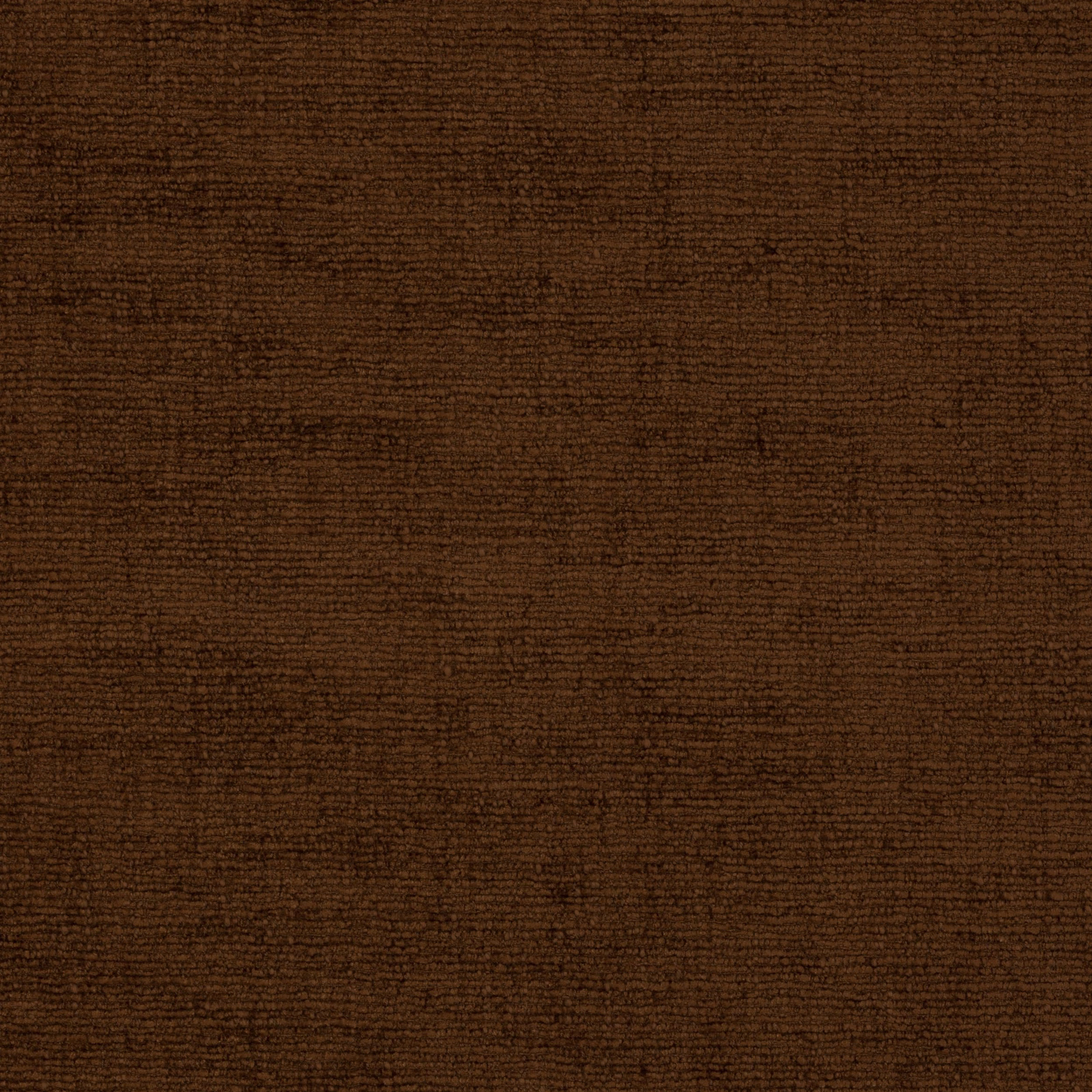 Deep cocoa brown textured woven fabric swatch with fine ribbed surface