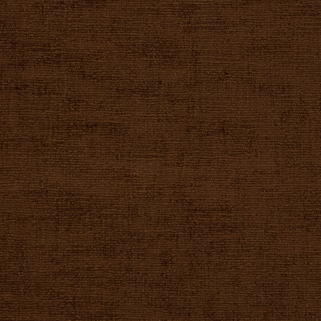 Deep cocoa brown textured woven fabric swatch with fine ribbed surface
